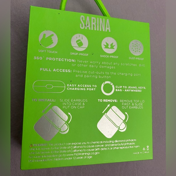 Sarina Other Sarina Silicone Carrying Case For Airpods Pro Electric